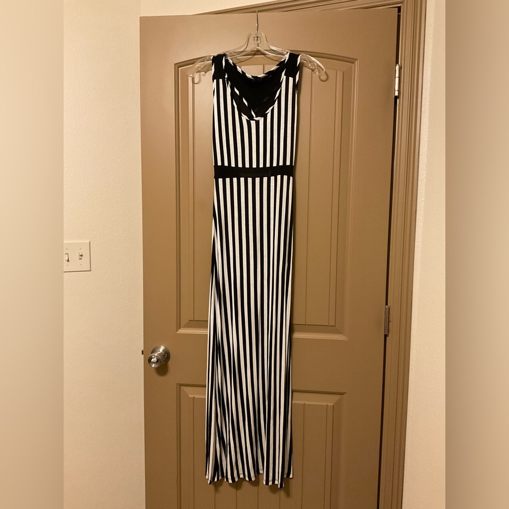Black and White Striped Dress